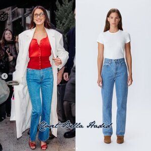 Slvrlake Jeans High Rise Straight 27 Leg 31 *Seen on Bella Hadid*